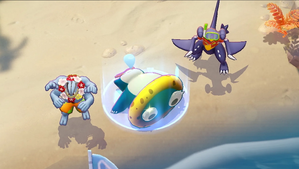 Preparados para a explosão de fofura que é um Snorlax com roupinha de banho? (Imagem: Divulgação/Pokémon Company)