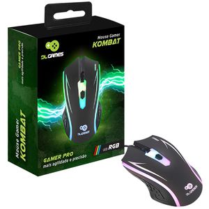 Mouse Gamer DL Games Kombat LED RGB 4 Botões - MX250PRE [BOLETO]