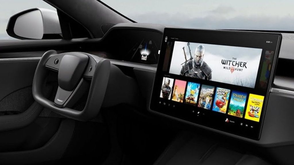 Carros da Tesla contam com placas de vídeo da AMD para rodarem games avançados (Imagem: Divulgação/Tesla)