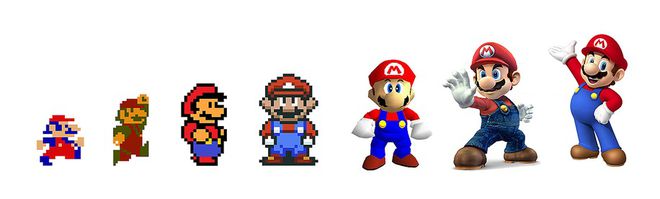 A evolução de Mario/ Imagem: NintendoWorld