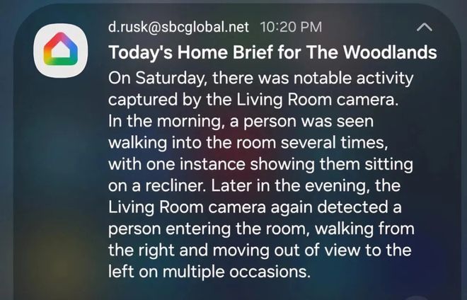 Google Home Brief Erro