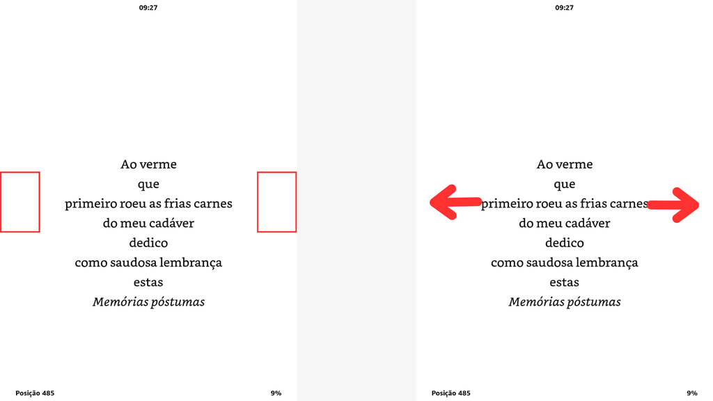 Como passar de página no Kindle (Imagem: Captura de tela/Bruno De Blasi/Canaltech)