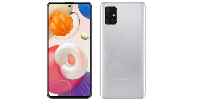 Galaxy A51 na cor cinza (Imagem: Divulgação/Samsung)