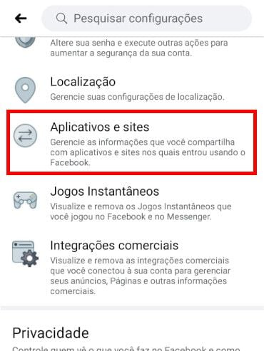 Como faço para conectar meu jogo no Facebook?