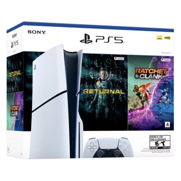 PARCELADO | PlayStation 5 Slim 2024 1TB 1 Controle Branco Sony + Returnal e Ratchet & Clank | CUPOM