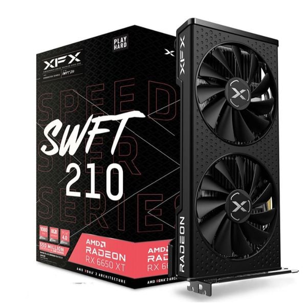 Placa de Vídeo RX 6650XT XFX Speedster SWFT210 AMD Radeon, 8GB GDDR6, HDMI 3xDP 2 FAN - RX-665X8DFDY