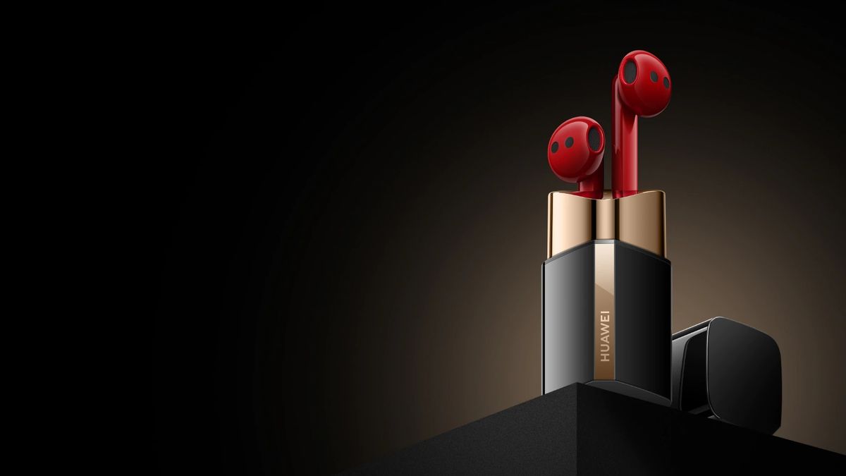 FreeBuds Lipstick: fones da Huawei ganham versão vermelha em case