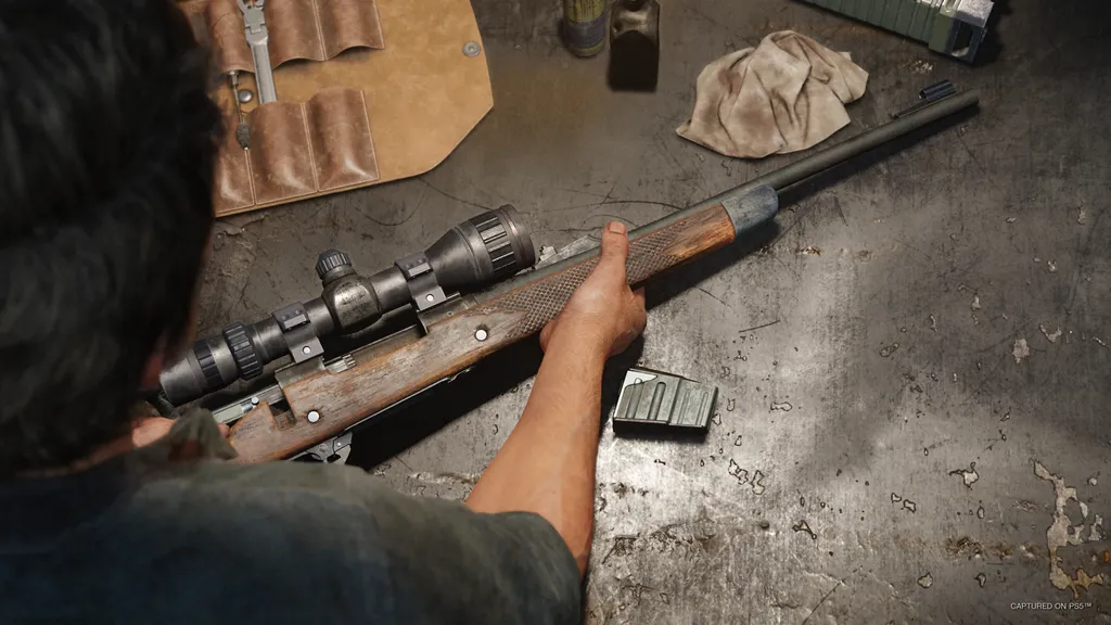 Bancada de armas do The Last of Us Part 2 está presente no Part 1 (Foto: Divulgação/Sony Interactive Entertainment)
