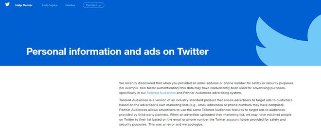 Twitter admite ter usado números de telefone e e-mails para segmentar anúncios