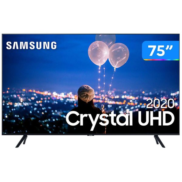 Smart TV Crystal UHD 4K LED 75” Samsung - 75TU8000 Wi-Fi Bluetooth HDR 3 HDMI 2 USB [CUPOM]