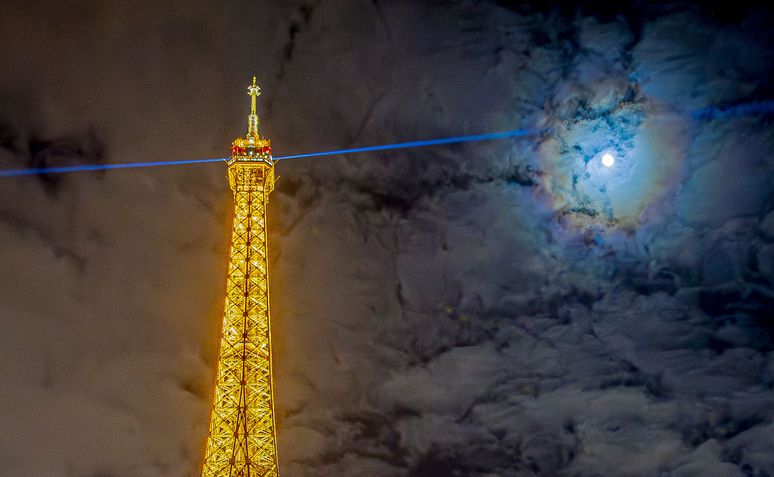 Halo lunar em Paris