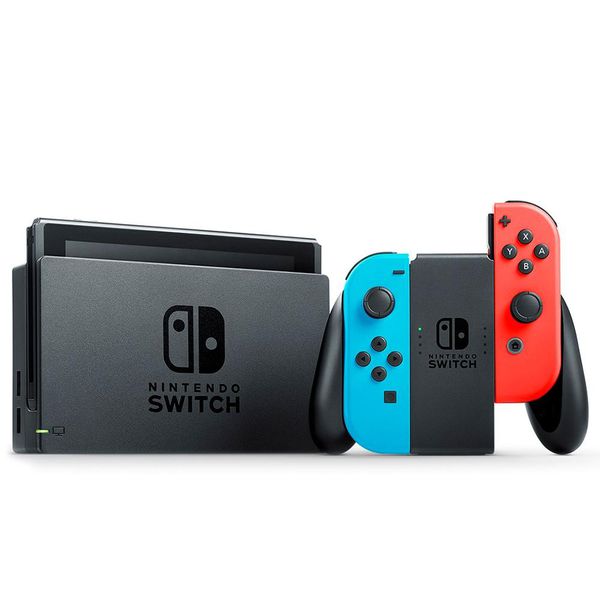 Nintendo Switch 32GB Standard cor vermelho-néon, azul-néon e preto