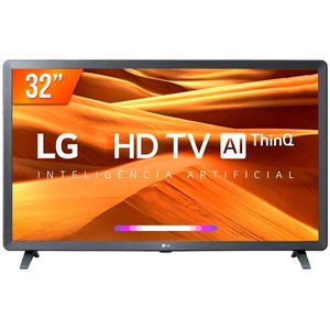 Smart TV LED 32" LG, 3 HDMI, 2 USB, Bluetooth, Wi-Fi, Active HDR, ThinQ AI - 32LM621CBSB.AWZ
