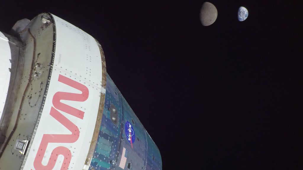 Destaque Da Nasa Selfie Da Orion Com Terra E Lua A Foto Astron Mica Do Dia Canaltech