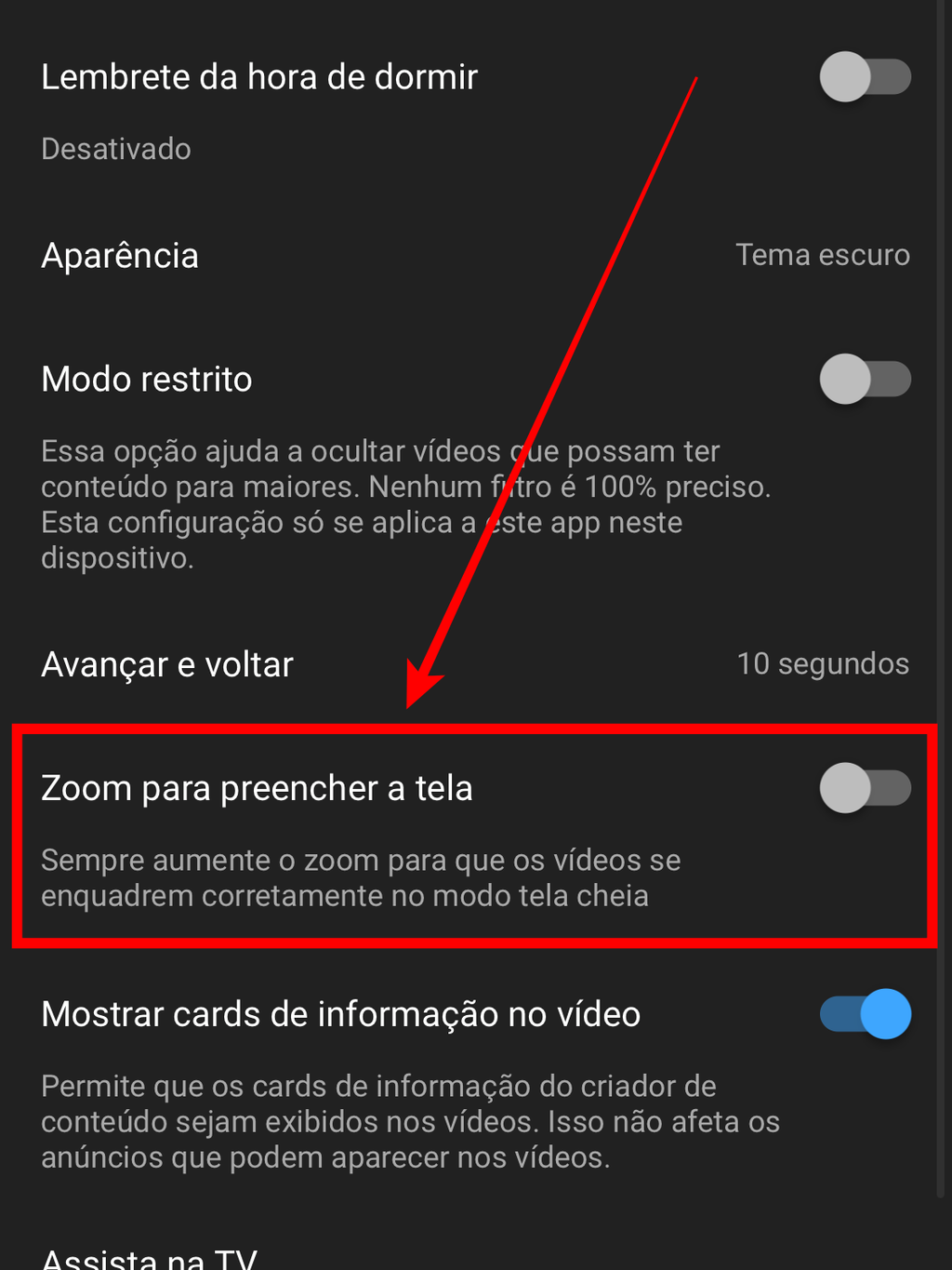 Ao habilitar essa chave, todos os vídeos do YouTube serão maximizados para as laterais quando colocados no modo de tela cheia (Captura de tela: Caio Carvalho/Canaltech)