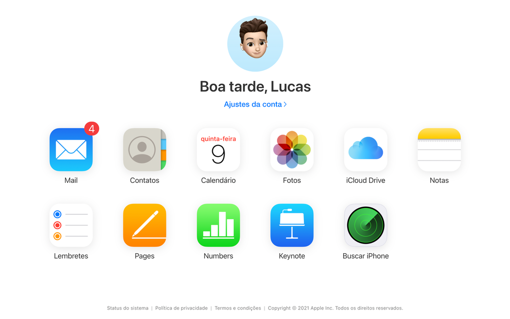 Explore os apps de produtividade da suíte iWork em um PC através do site do iCloud (Captura de tela: Lucas Wetten)