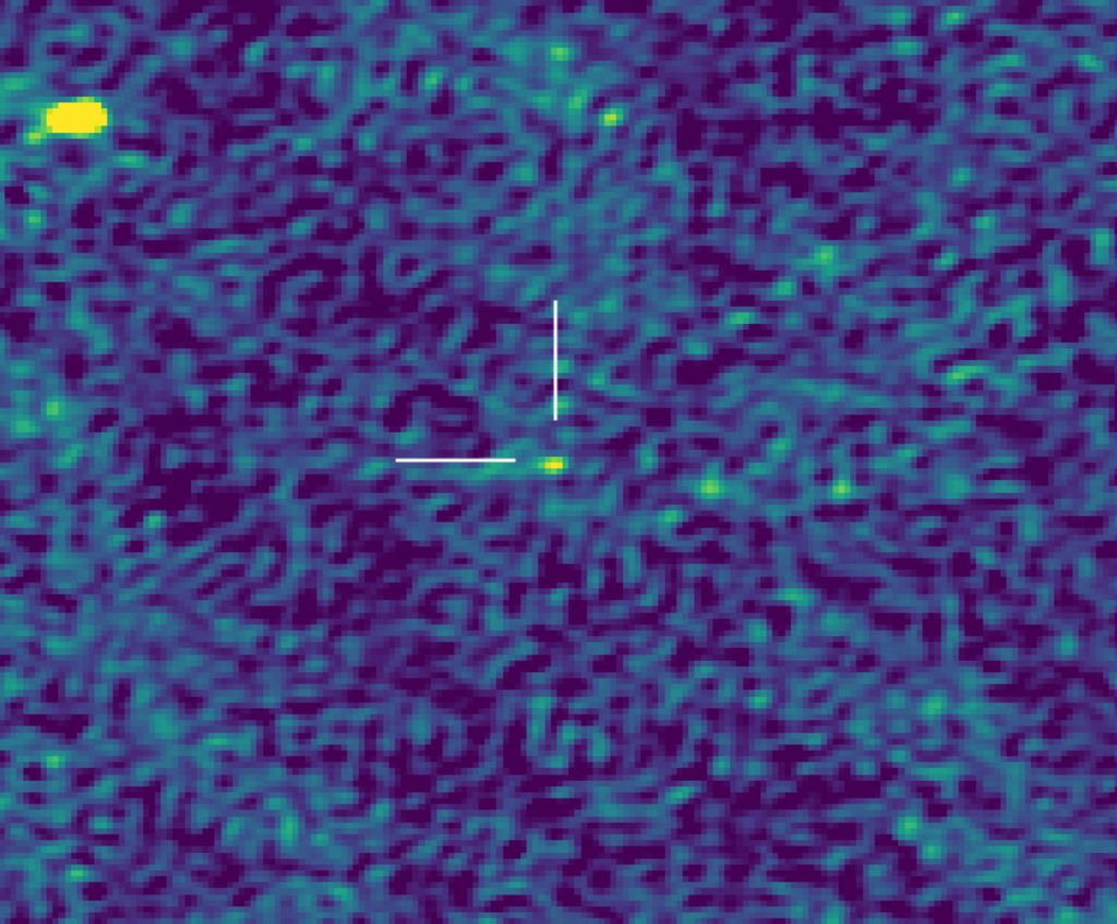 A detecção da estrela com o radiotelescópio LOFAR (Imagem: Reprodução/Vedantham et al.)
