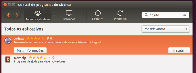 Central de Programas do Ubuntu