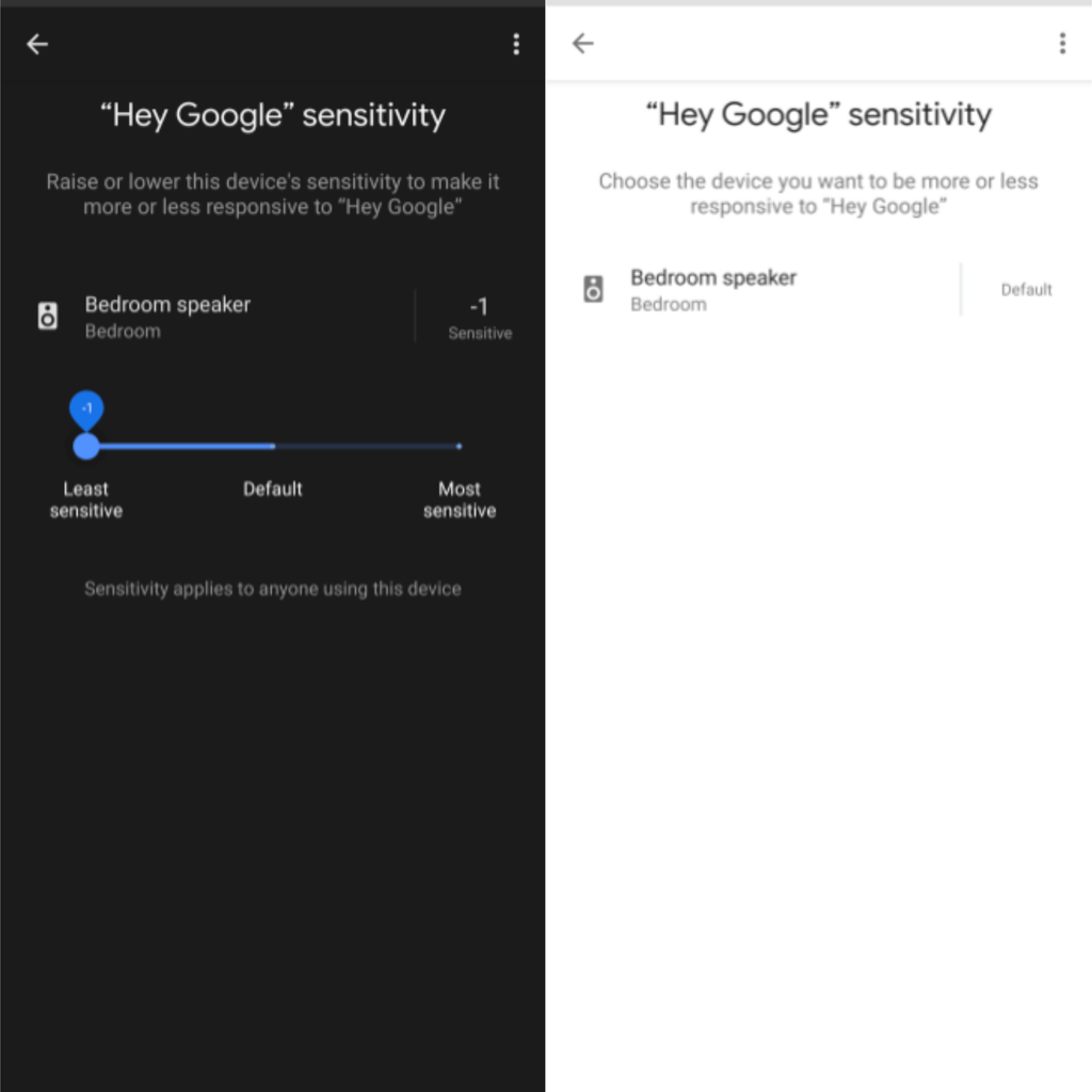 Configurações da sensibilidade do Google Assistente (Foto: 9TO5Google)
