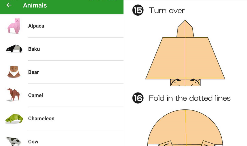 O Origami - Simple Paper Folding é uma boa pedida para quem gosta de tutoriais simplificados (Imagem: Captura de tela/Fabrício Calixto/Canaltech)