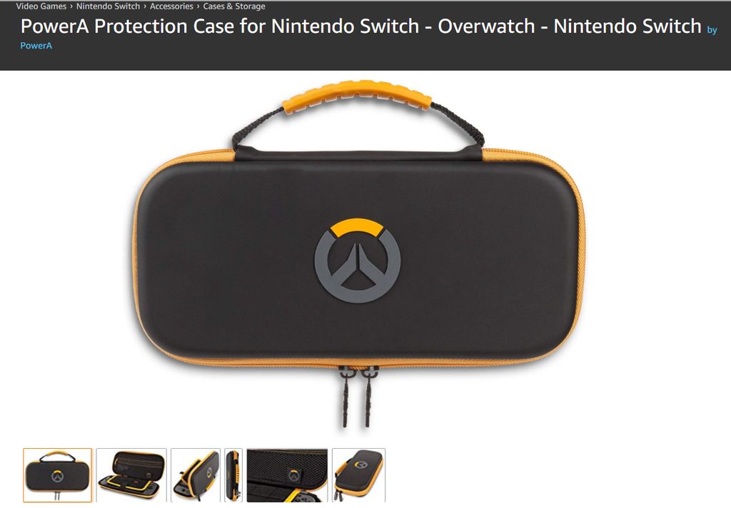 Case para Nintendo Switch com o tema Overwatch, contendo o logo e as cores do jogo (Foto: Reprodução/Twitter)