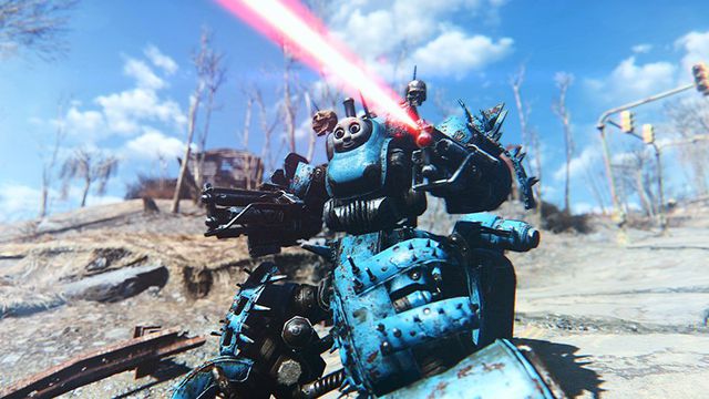 Gamer cria versão bizarra de robô em 'Fallout 4'