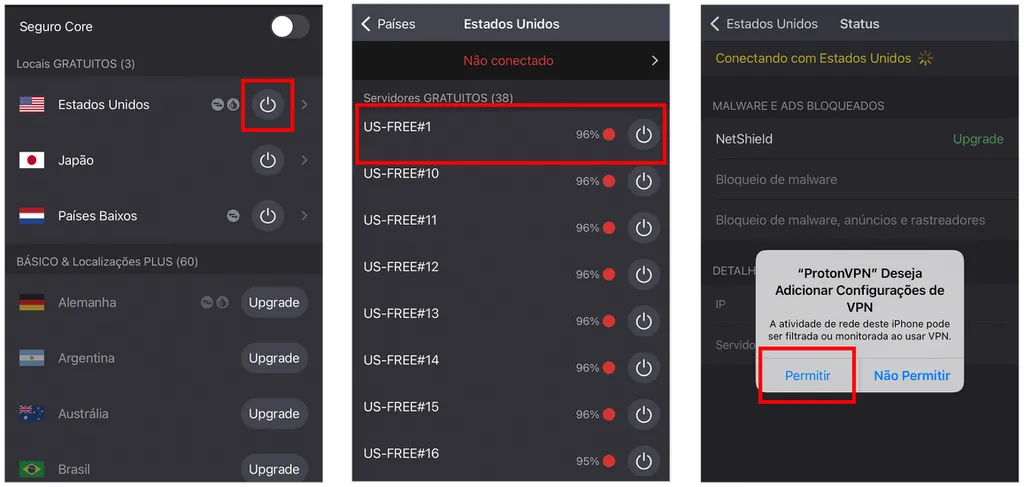 Confira como usar VPN no celular com aplicativo (Captura de tela: André Magalhães)