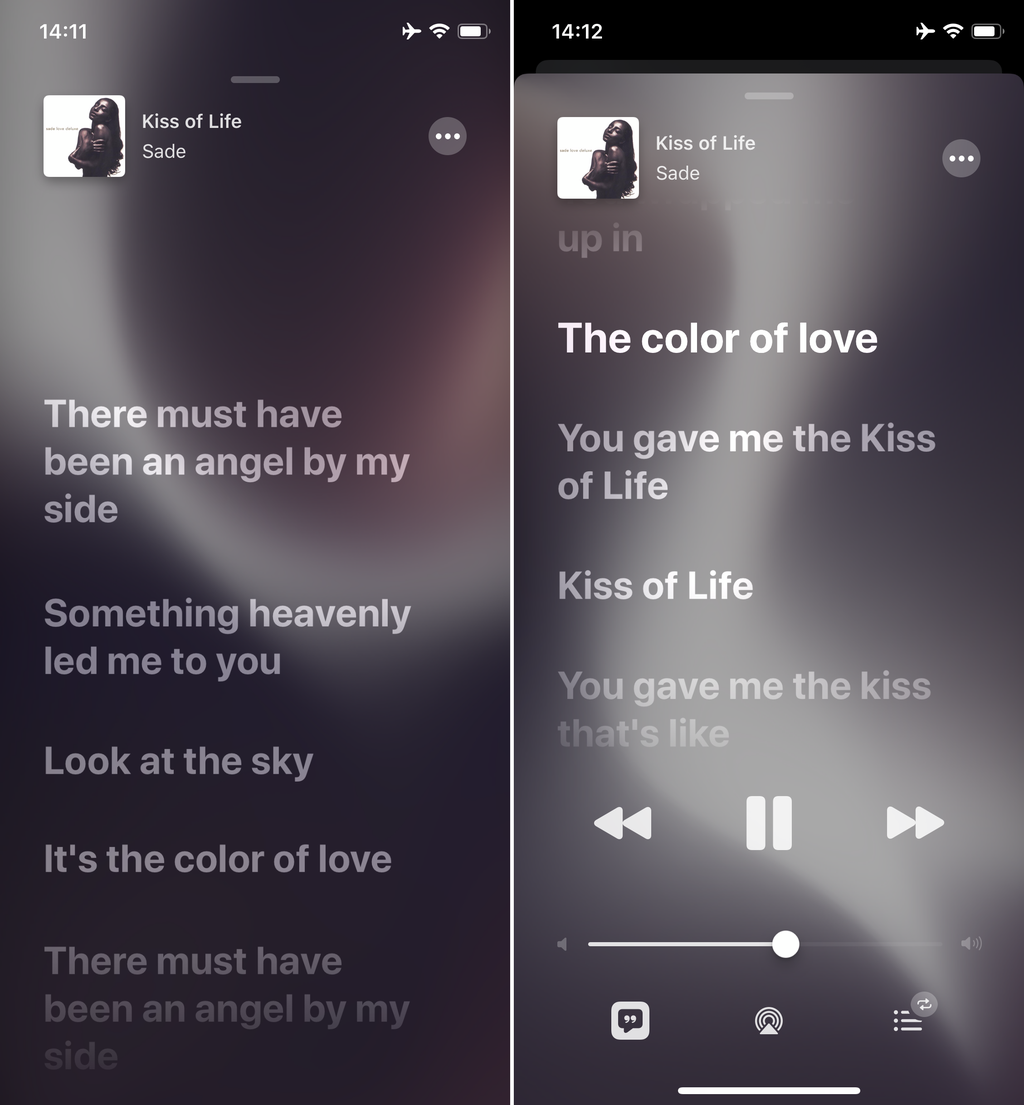 Apple music virou karaokê no iOS 13 / Captura de tela: Bruno Salutes