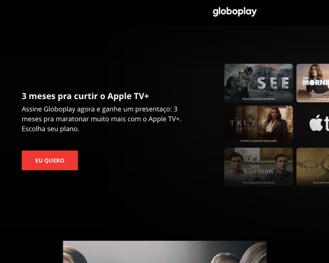 Expanda o acesso grátis ao Apple TV+ por mais 3 meses através do Globoplay. (Lucas Wetten/Canaltech)