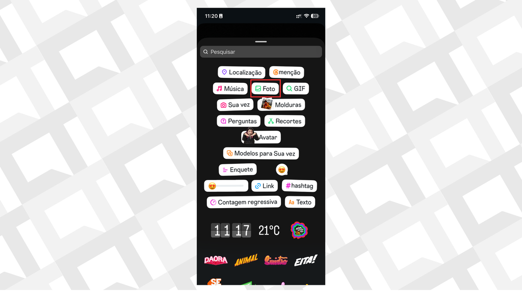 Como adicionar moldura de fotos para Stories para o Halloween (Imagem: Captura de tela/Bruno De Blasi/Canaltech)