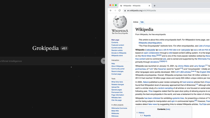A Grokipedia, de Elon Musk, está no ar — mas com conteúdo copiado da Wikipédia
