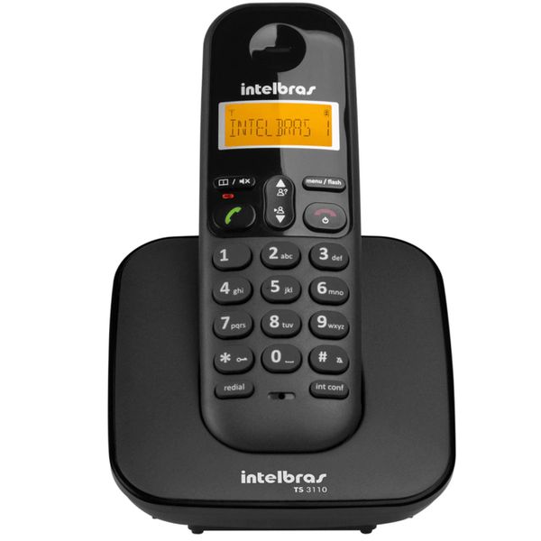 Telefone sem Fio Intelbras TS 3110 com Display luminoso, Identificador de Chamada e Tecnologia DECT 6.0 - Preto
