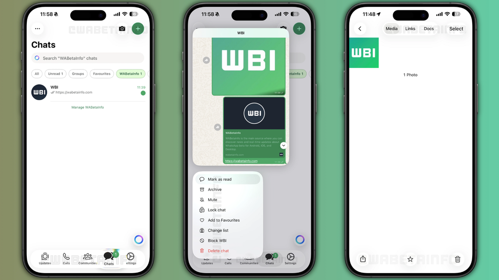 WhatsApp se prepara para a estreia do iOS 26 (Imagem: Reprodução/WABetaInfo)