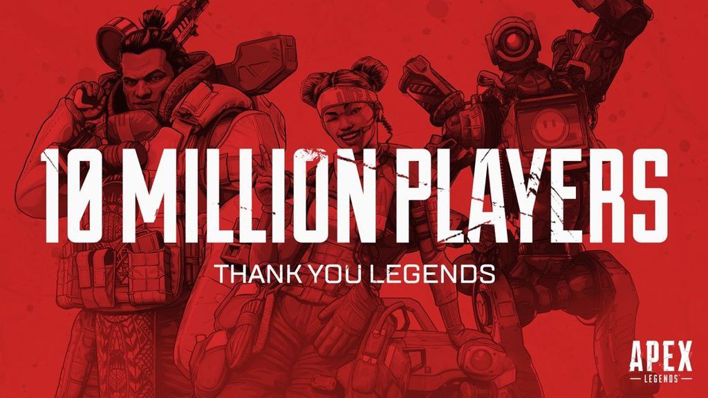 Apex Legends atinge a marca de 10 milhões de jogadores em apenas três dias