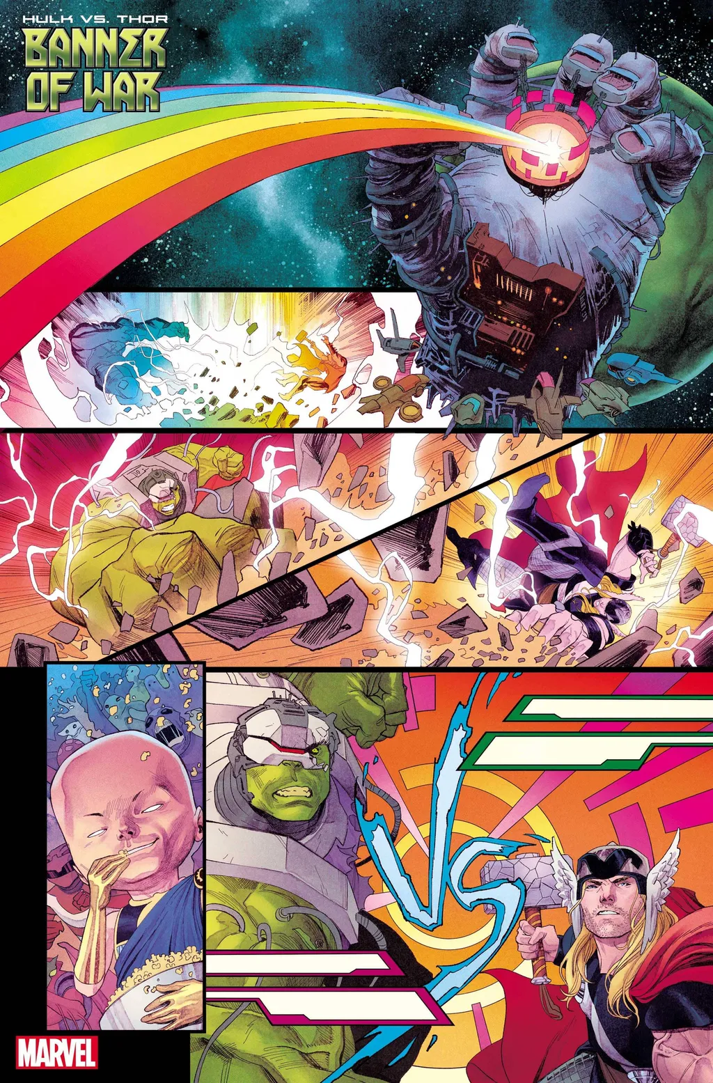 Cena de Hulk Vs. Thor: Banner of War Alpha nº 1 (Imagem: Divulgação/Marvel)