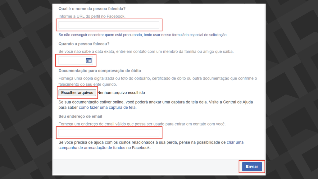 Passos para transformar Facebook de pessoa falecida em memorial