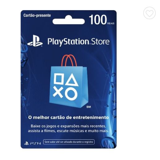 Compre agora créditos de R$100 para a PSN Brasil - Cartão pré-pago PSN