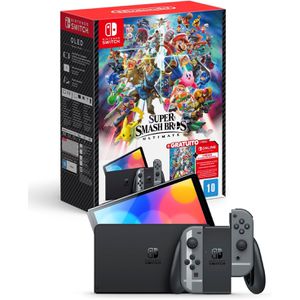 PARCELADO | Console Nintendo Switch OLED + Super Smash Bros Ultimate Digital + 3 Meses Assinatura Nintendo Switch Online