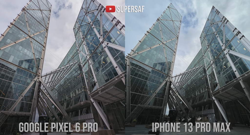 Ângulo de visão é maior no iPhone 13 Pro Max (Imagem: YouTube/SuperSaf)