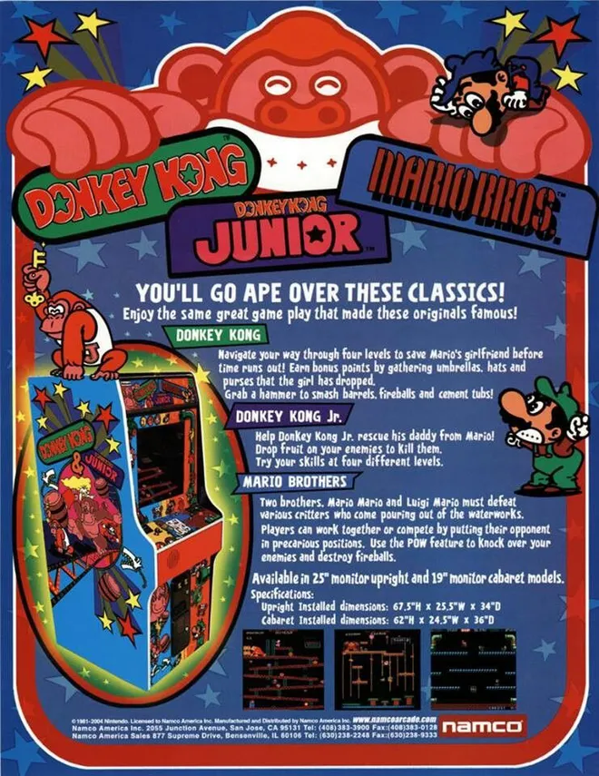 Jumpman só virou Mario a partir do game Donkey Kong Jr. (Imagem: Reprodução/Nintendo)