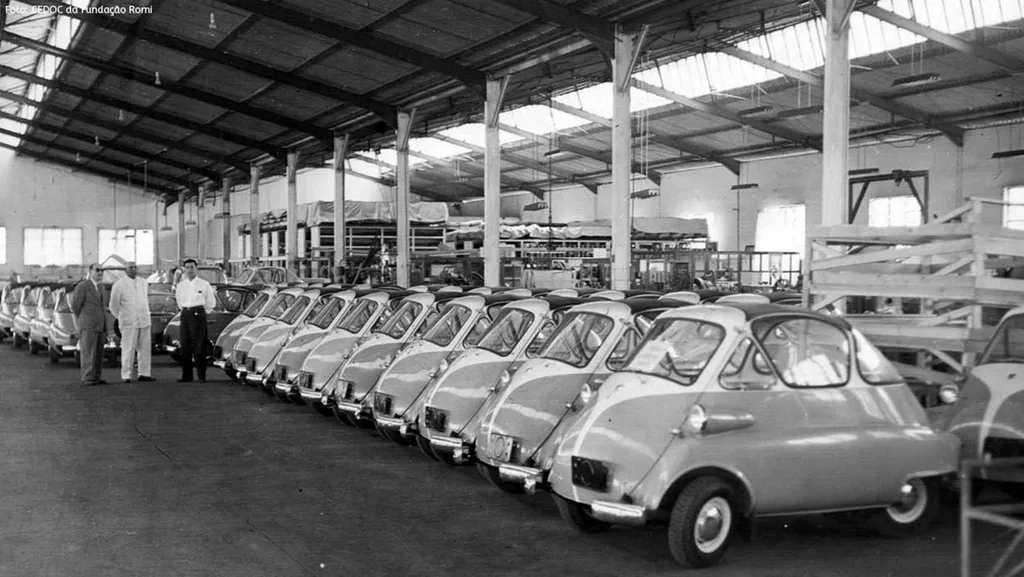 Romi Isetta foi fabricado no Brasil entre 1957 e 1961 (Imagem: Divulgação/CEDOC, Fundação Romi)