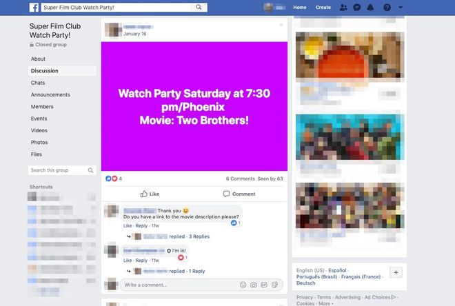 Watch Party do Facebook está sendo utilizado para transmissões ilegais