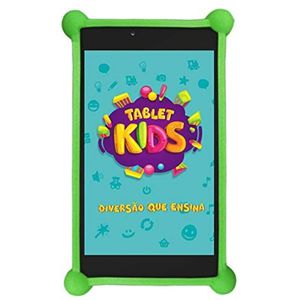 Tablet Dl Kids C10 - Tela 7" Quad Core 8gb/1gb Wifi - Android - Branco com capa de silicone Bumper