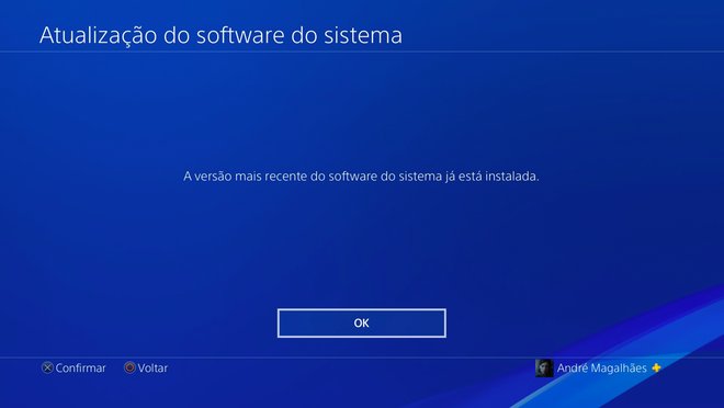 Verifique se o software do sistema precisa de atualizações (Imagem: André Magalhães/Captura de tela)