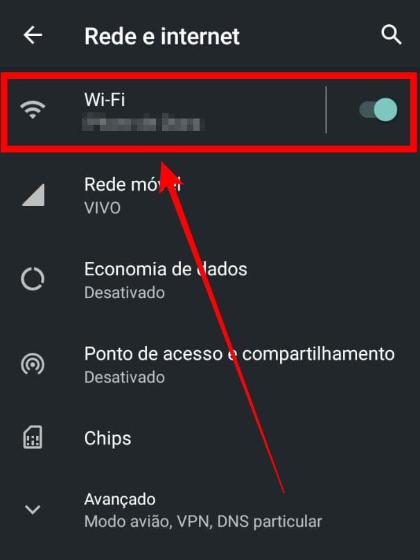 Em Wi-Fi, vamos inserir uma rede invisível para que você conecte seu dispositivo (Captura de tela: Caio Carvalho/Canaltech)