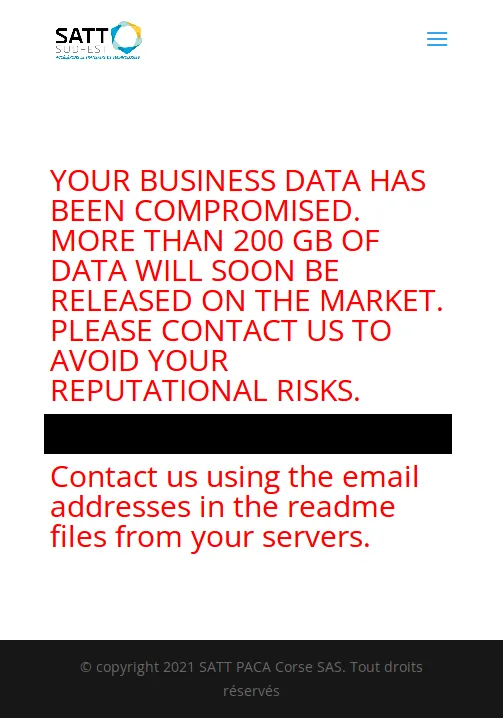 Gangue de ransomware posta notas de resgate no site das empresas atacadas