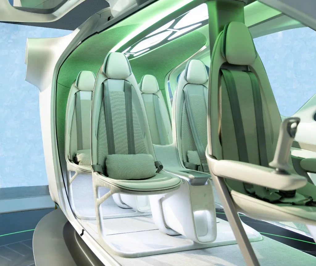 Interior do carro voador da Hyundai deve ser bem confortável e abriga cinco pessoas (Imagem: Divulgação/ Hyundai)