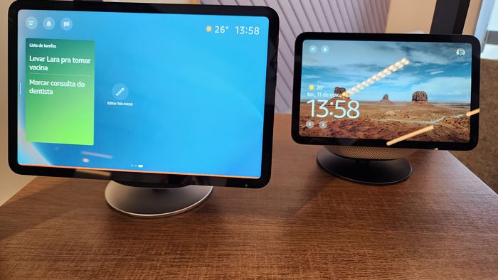 Novos Echo Show 8 e 11 chegam ao Brasil com IA e som adaptativo