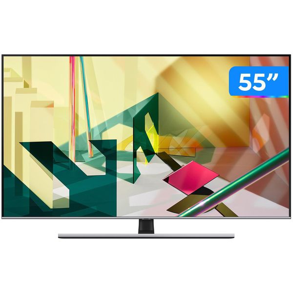 Smart TV 4K QLED 55” Samsung QN55Q70TAGXZD - Wi-Fi Bluetooth HDR 3 HDMI 2 USB