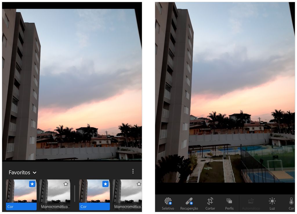 Lightroom é um dos melhores aplicativos de edição de foto para baixar (Captura de tela: André Magalhães)
